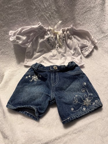 White Denim Shorts