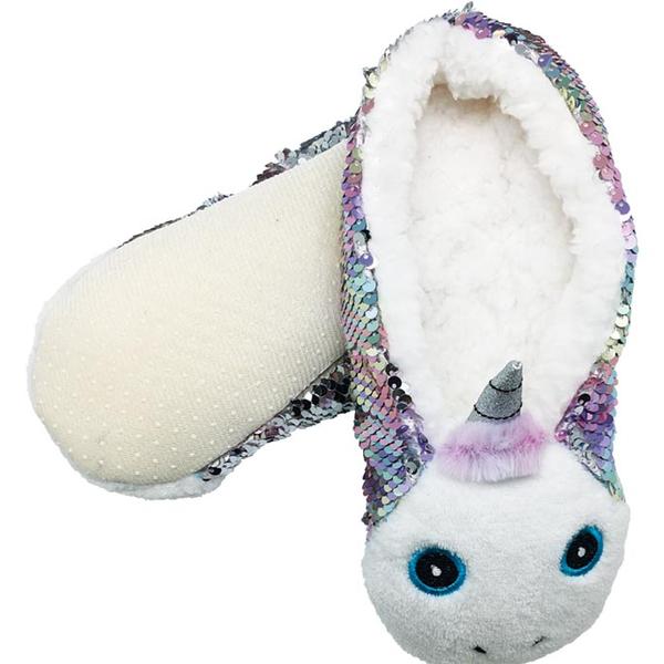Unicorn Sequin Slippers - Large