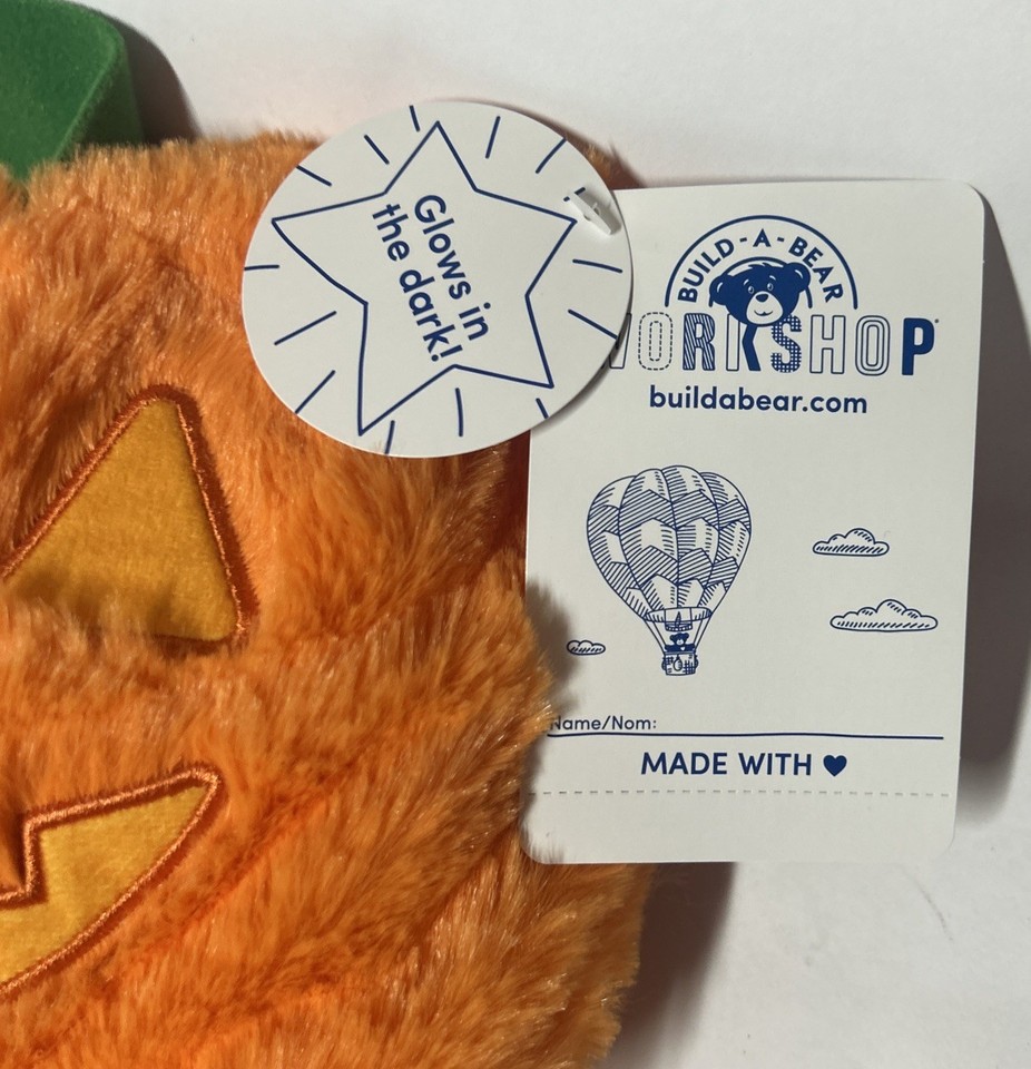 Build-A-Bear Mini Beans Pumpkin Glow Teddy Bear