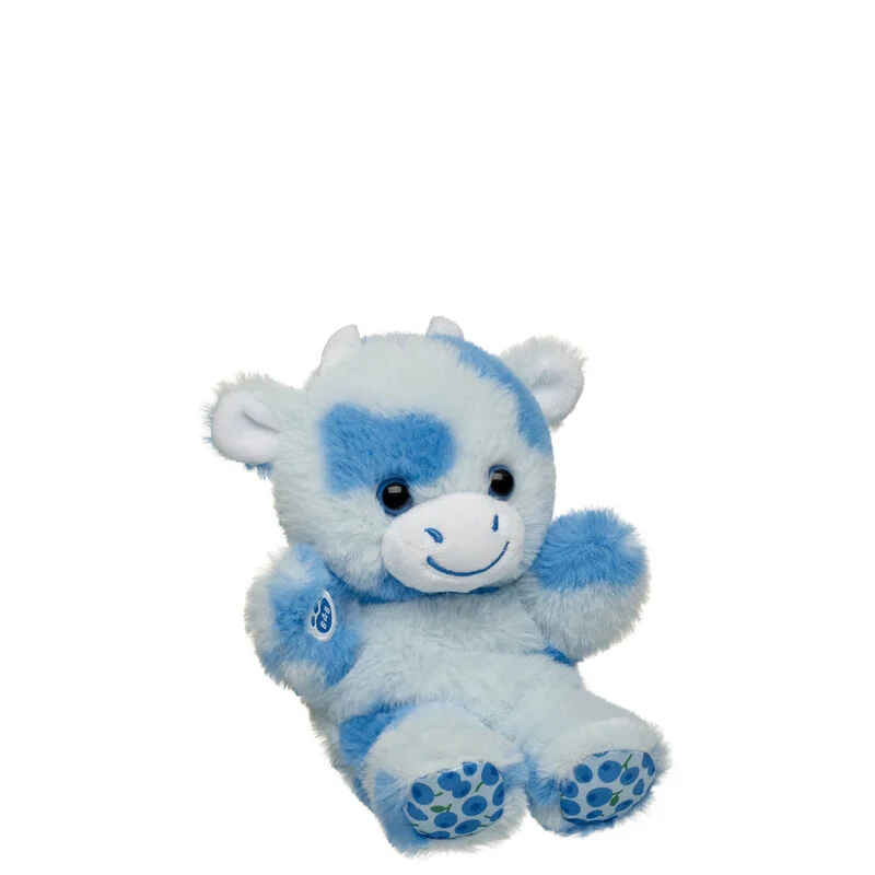 Build-A-Bear Mini Beans Blueberry Cow Stuffed Animal
