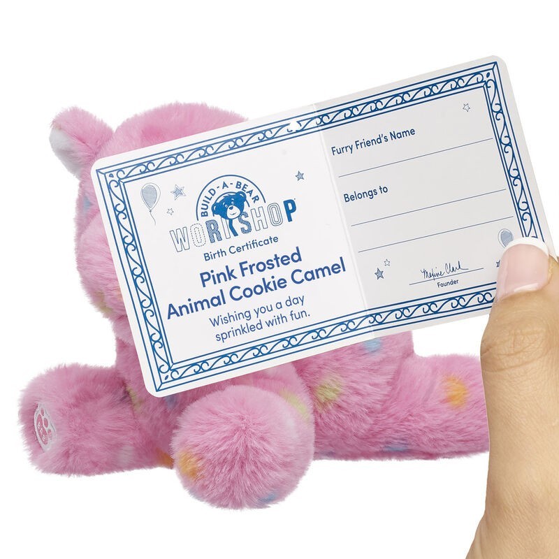 Build-A-Bear Mini Beans Pink Frosted Animal Cookie Camel Stuffed Animal