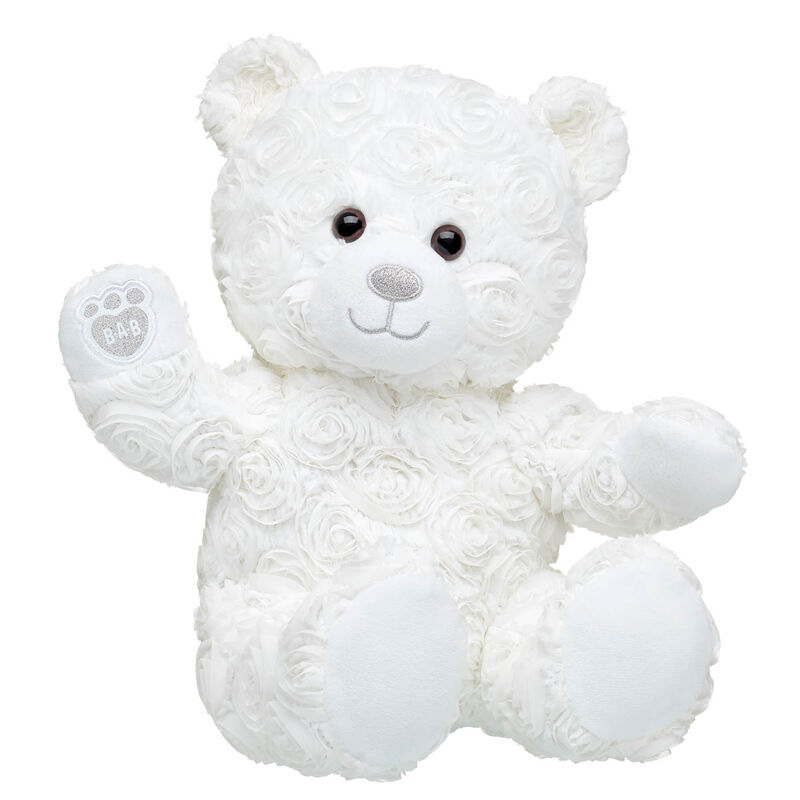 White Bouquet Bear with Silver Gifting Bow