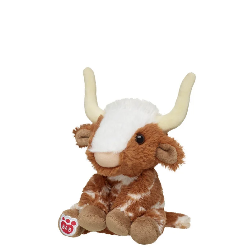 Build-A-Bear Mini Beans Longhorn Stuffed Animal "Mini But Mighty" Gift Set