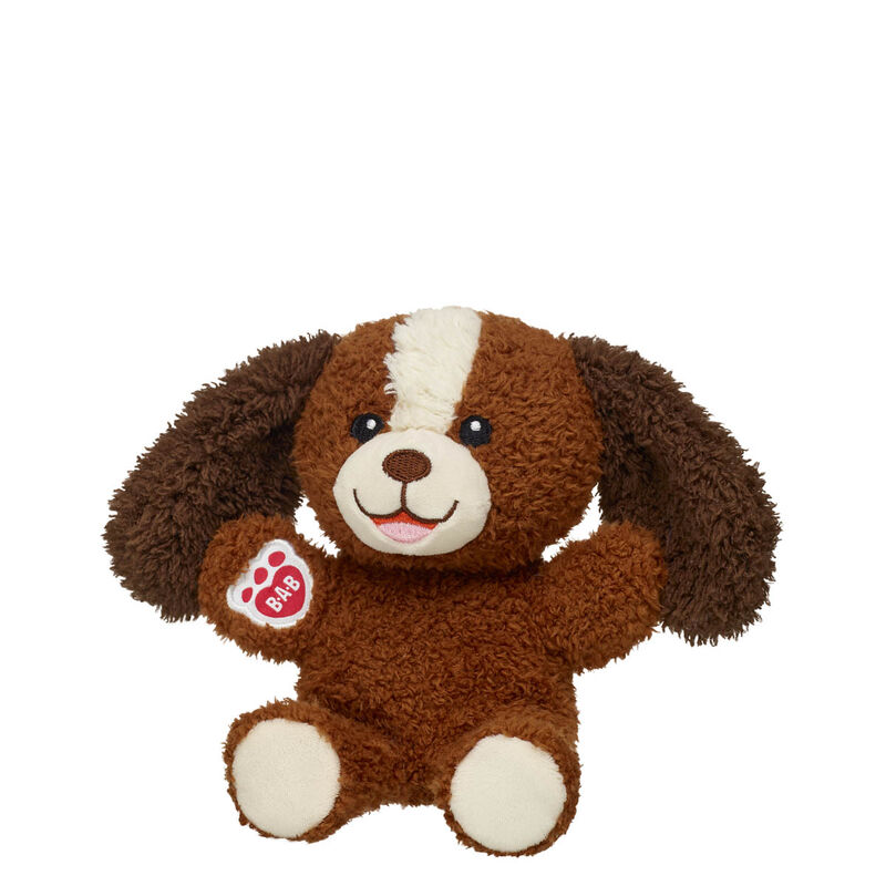 Build-A-Bear Mini Beans Playful Pup Stuffed Animal Smiley Face Gift Set
