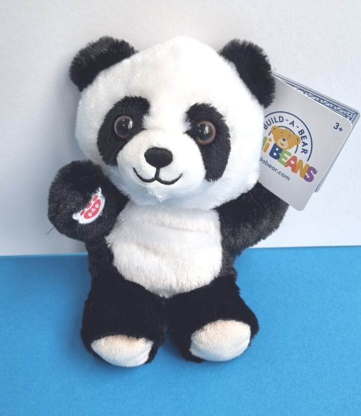 Build-A-Bear Mini Beans Fluffy Hugs Panda Stuffed Animal